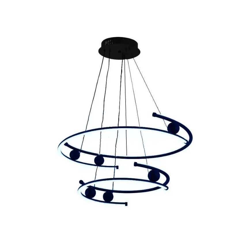 LED állítható fényerejű csillár kábelre szerelve LED/80W/230V 3000-6500K átm. 60 cm + távirányító