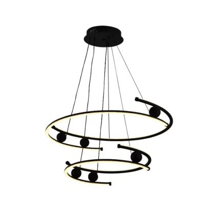 LED állítható fényerejű csillár kábelre szerelve LED/80W/230V 3000-6500K átm. 60 cm + távirányító