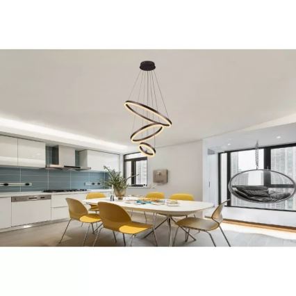 LED Fényerőszabályzós csillár kábellel LED/85W/230V 3000-6500K átm. 60 cm + távirányító