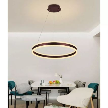 LED Fényerőszabályzós csillár kábellel LED/85W/230V 3000-6500K átm. 60 cm + távirányító