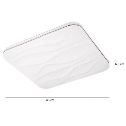 LED Dimmeres mennyezeti lámpa DESERT LED/72W/230V + távirányító