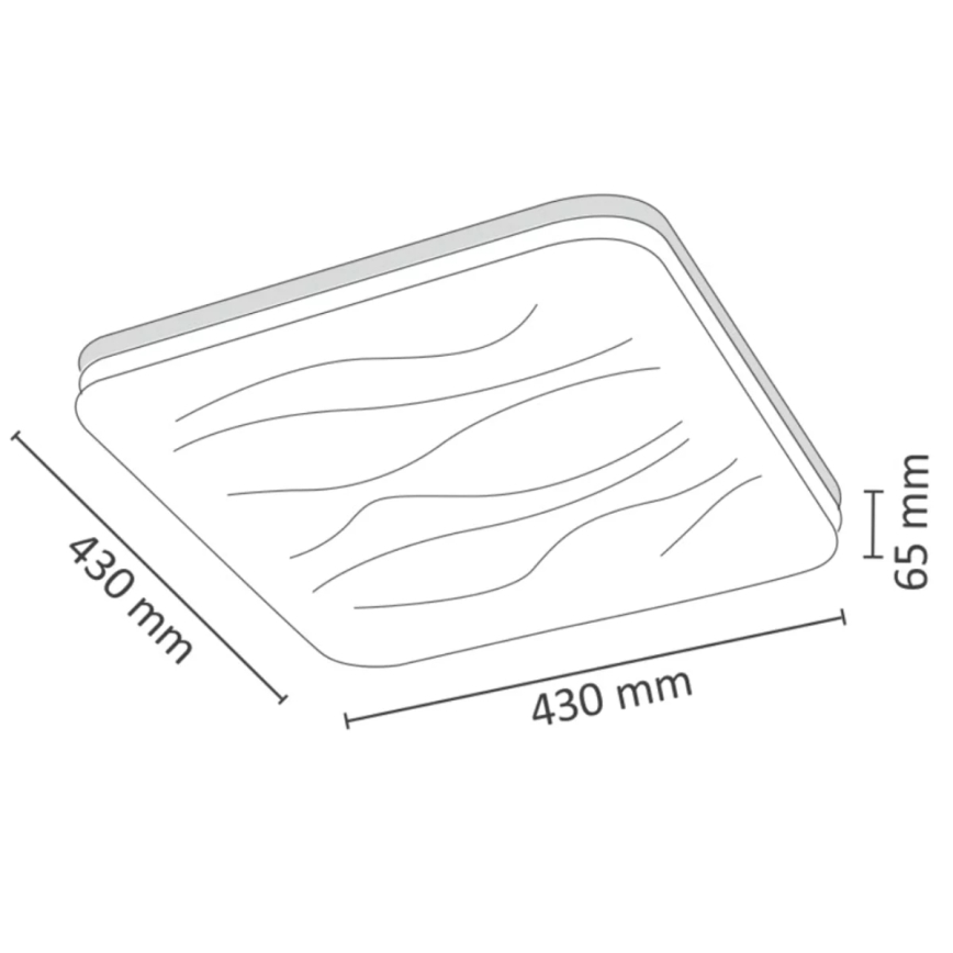 LED Dimmeres mennyezeti lámpa DESERT LED/72W/230V + távirányító