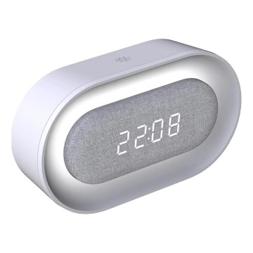 LED állítható fényerejű éjszakai lámpa ébresztőórával KAJA LED/1,3W/5V 3000K