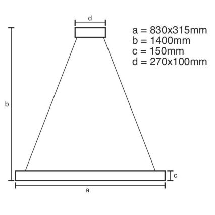 LED állítható fényerejű kristály csillár kábelre LED/45W/230V 3000-6500K + távirányító