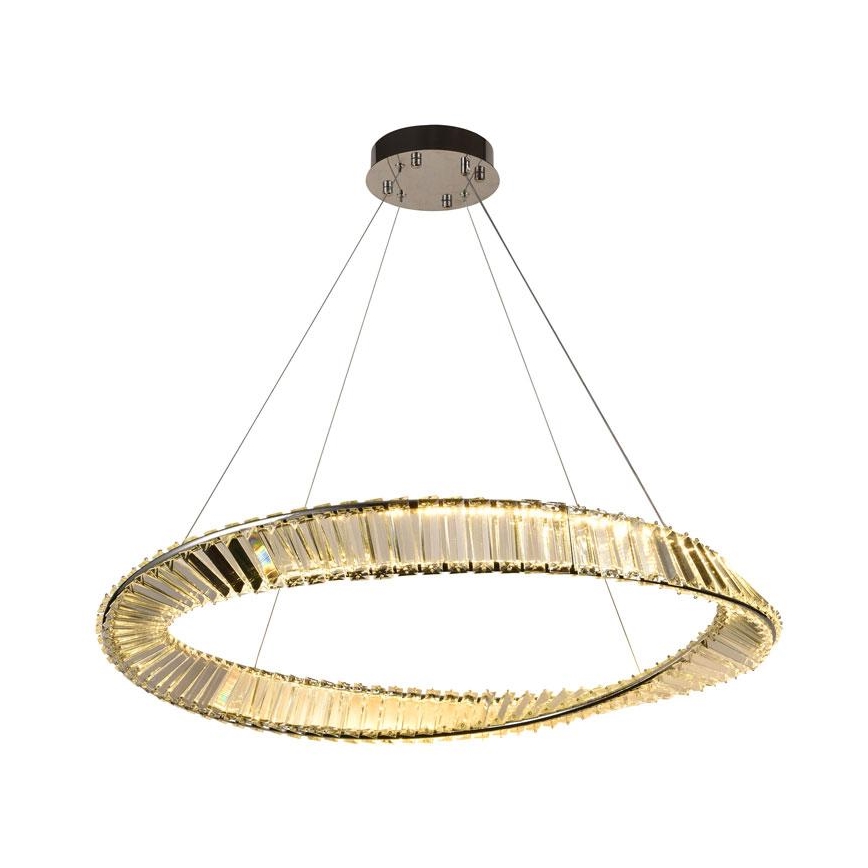 LED állítható fényerejű kristály csillár kábelre szerelve LED/50W/230V 3000-6500K + távirányítóval