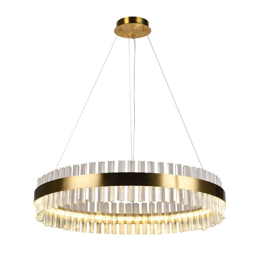 LED állítható fényerejű kristály csillár kábelre LED/55W/230V 3000-6500K + távirányítóval