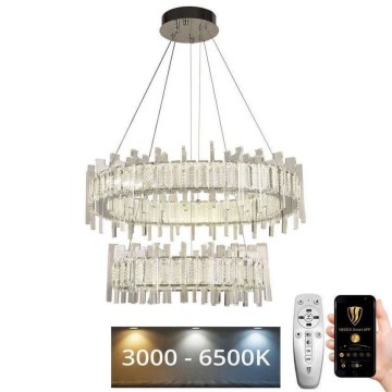 LED állítható fényerejű kristály csillár kábellel LED/65W/230V 3000-6500K + távirányító