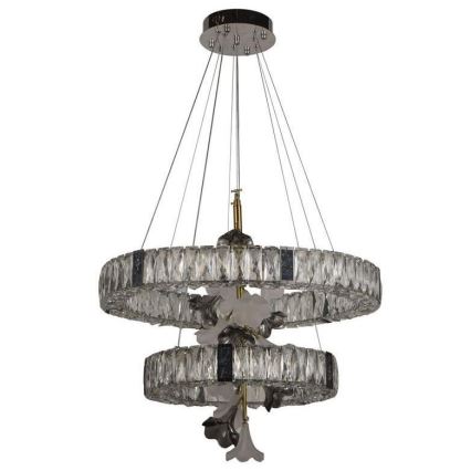 LED állítható fényerejű kristály csillár kábelre LED/70W/230V 3000-6500K + távirányító