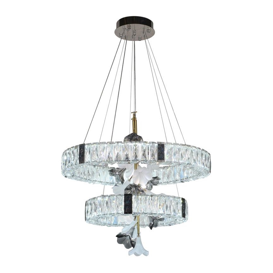 LED állítható fényerejű kristály csillár kábelre LED/70W/230V 3000-6500K + távirányító