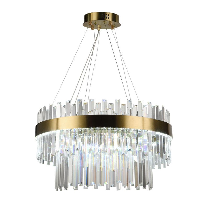 LED állítható fényerejű kristály csillár kábelre LED/80W/230V 3000-6500K + távirányító