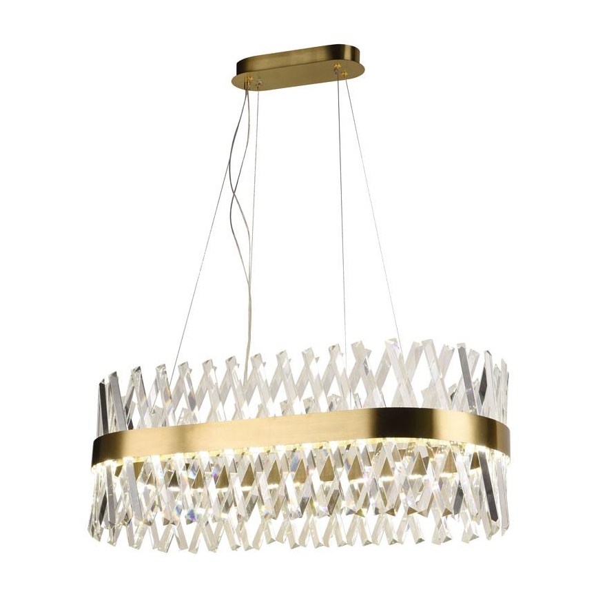 LED állítható fényerejű kristály csillár kábelre LED/90W/230V 3000-6500K + távirányítóval