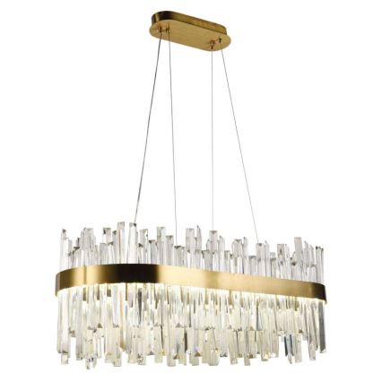 LED állítható fényerejű kristály csillár kábelre LED/90W/230V 3000-6500K + távirányítóval