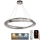 LED állítható fényerejű kristály csillár kábelre szerelve LED/50W/230V 3000-6500K + távirányítóval