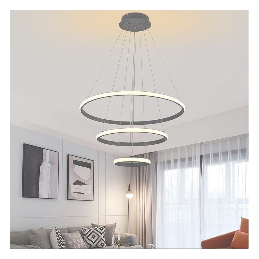 LED dimmelhető függeszték kábelre LED/90W/230V 3000-6500K átm. 60 cm + távirányító