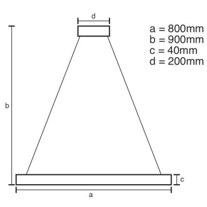 LED Fényerőszabályzós csillár kábellel LED/55W/230V 3000-6500K átm. 80 cm + távirányító