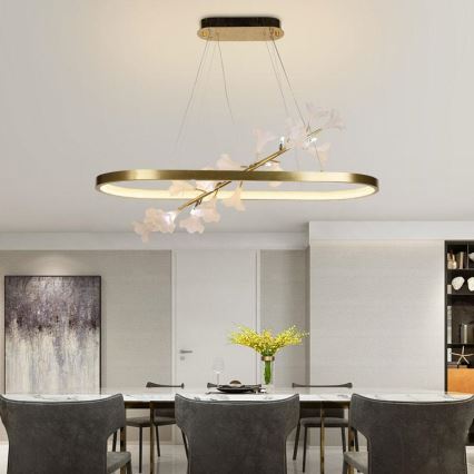 LED állítható fényerejű csillár kábelen LED/55W/230V 3000-6500K + távirányítóval