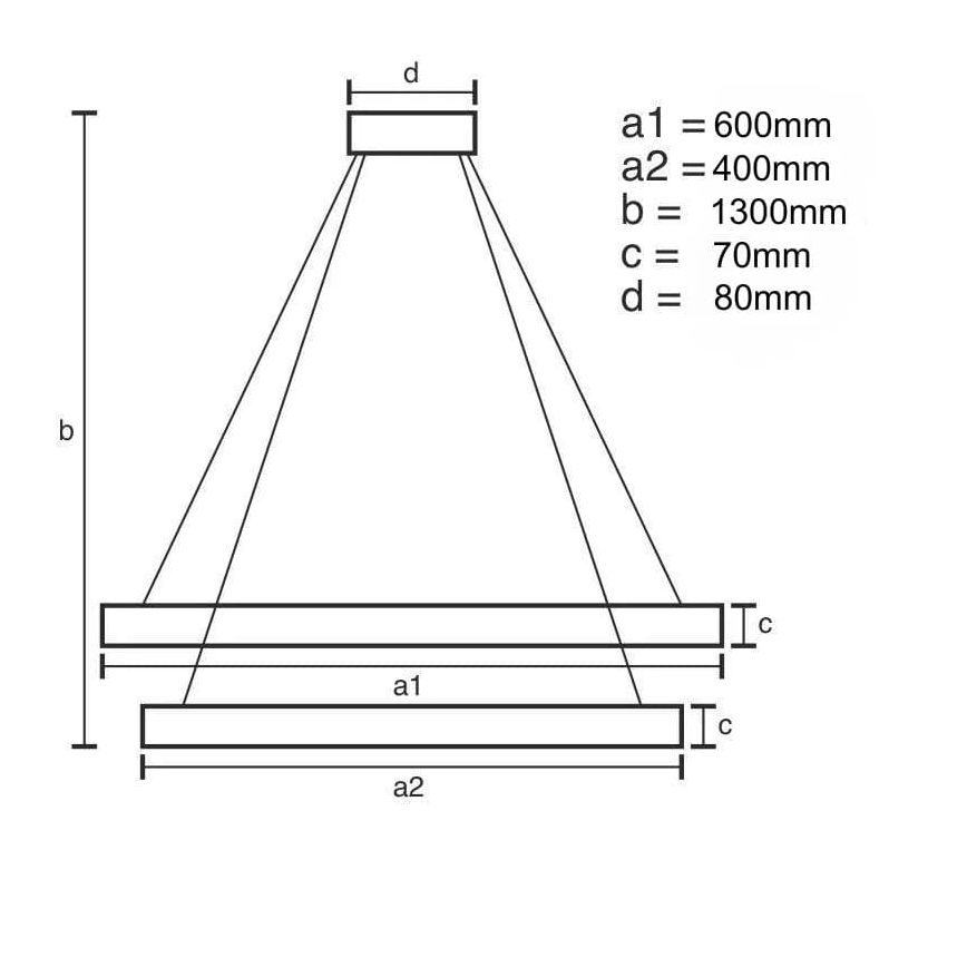 LED állítható fényerejű kristály csillár kábellel LED/65W/230V 3000-6500K + távirányító
