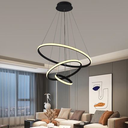 LED dimmelhető függeszték kábelre LED/90W/230V 3000-6500K átm. 60 cm + távirányító
