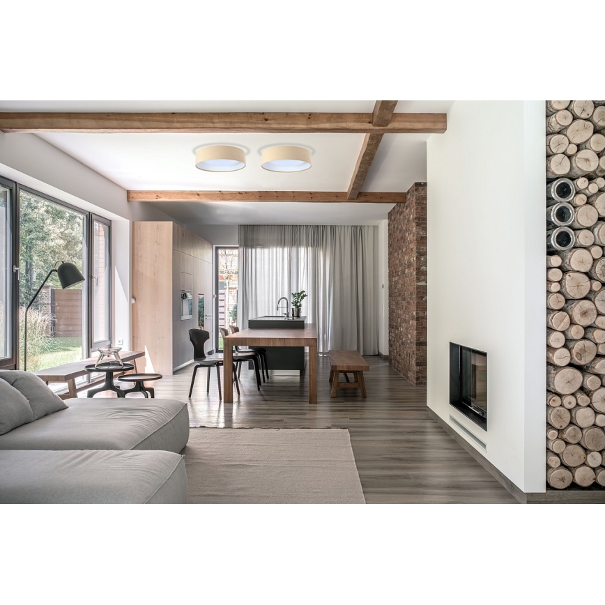 LED Dimmeres mennyezeti lámpa SMART GALAXY LED/24W/230V átm. 44 cm bézs/fehér 3000-6500K + távirányító