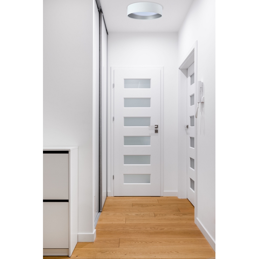 LED Dimmeres mennyezeti lámpa SMART GALAXY LED/24W/230V átm. 44 cm fehér/ezüst 3000-6500K + távirányító