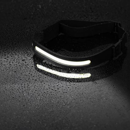 LED állítható fényerejű újratölthető fejlámpa szenzorral 2xLED/5V IP44 350 lm 1200 mAh