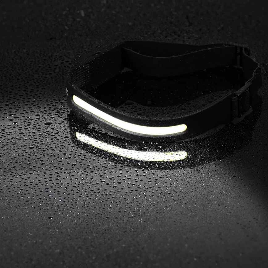 LED állítható fényerejű újratölthető fejlámpa szenzorral 2xLED/5V IP44 350 lm 1200 mAh