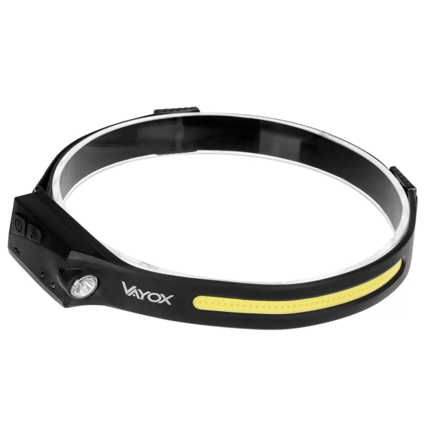 LED állítható fényerejű újratölthető fejlámpa szenzorral 2xLED/5V IP44 350 lm 1200 mAh