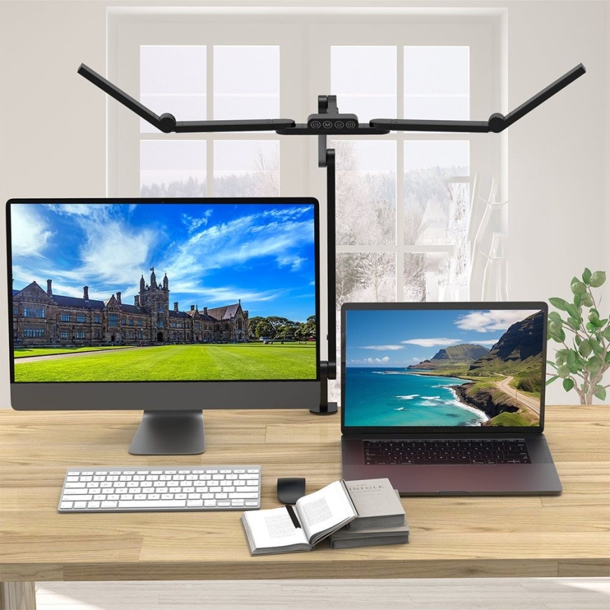 LED Dimmeres érintős, flexibilis asztali lámpa POINTIQ LED/24W/230V 3000-6500K CRI 92 fekete