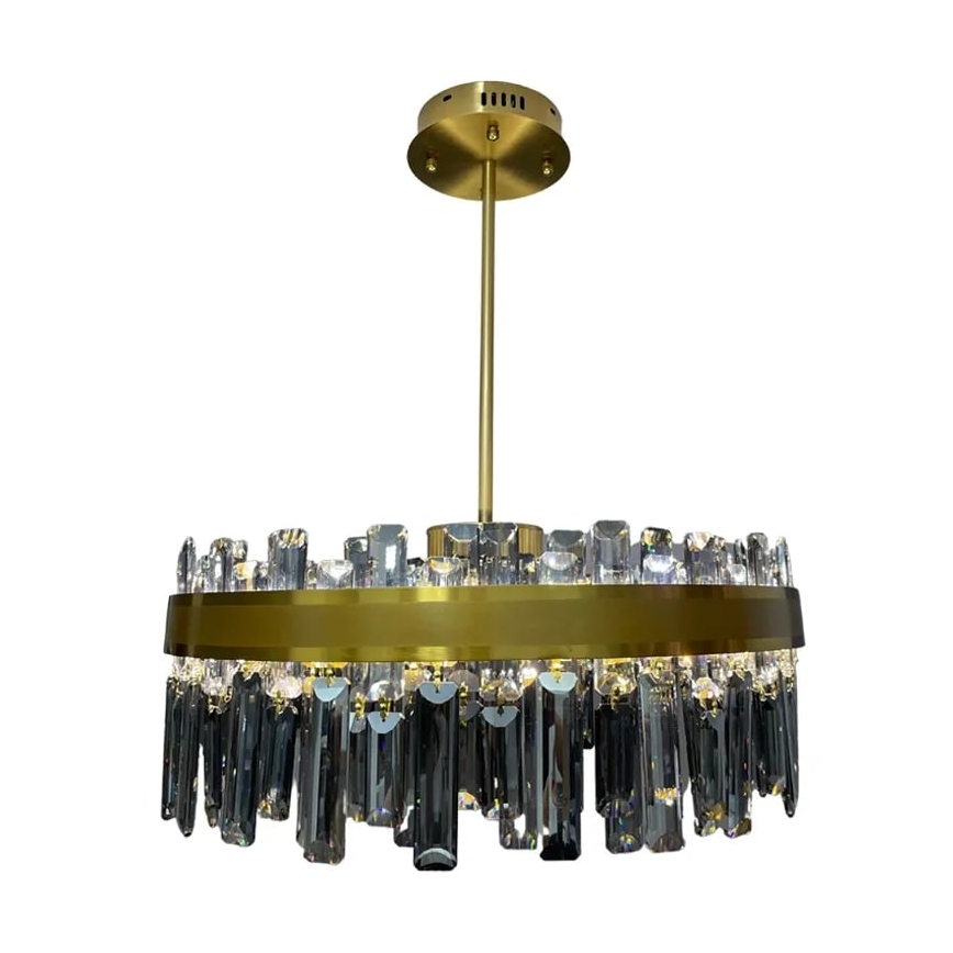 LED állítható fényerejű kristály csillár rúdon LED/80W/230V 3000-6500K + távirányító