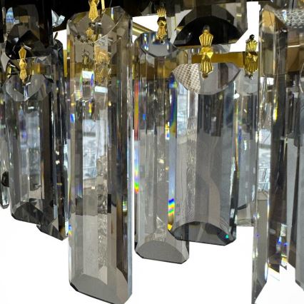 LED állítható fényerejű kristály csillár rúdon LED/80W/230V 3000-6500K + távirányító