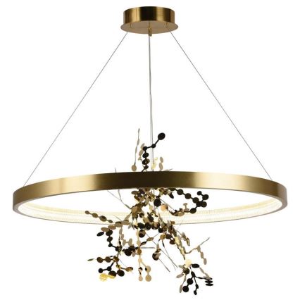 LED Fényerőszabályzós csillár kábelre LED/55W/230V 3000-6500K arany + távirányító