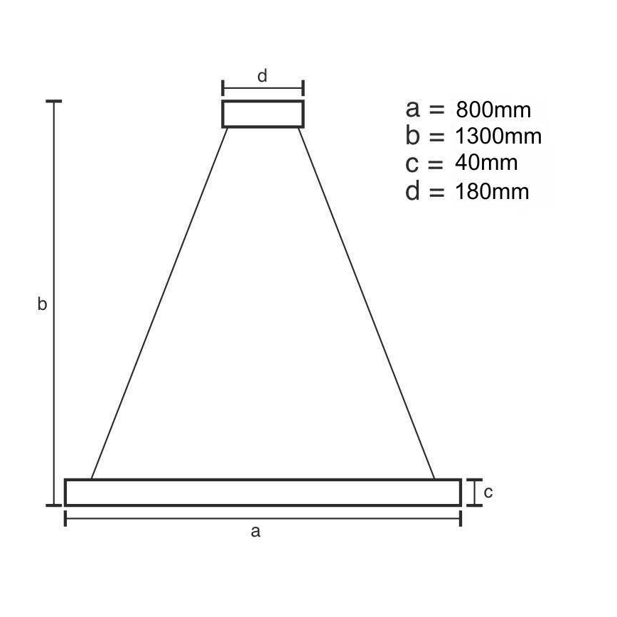 LED Fényerőszabályzós csillár kábelre LED/55W/230V 3000-6500K arany + távirányító
