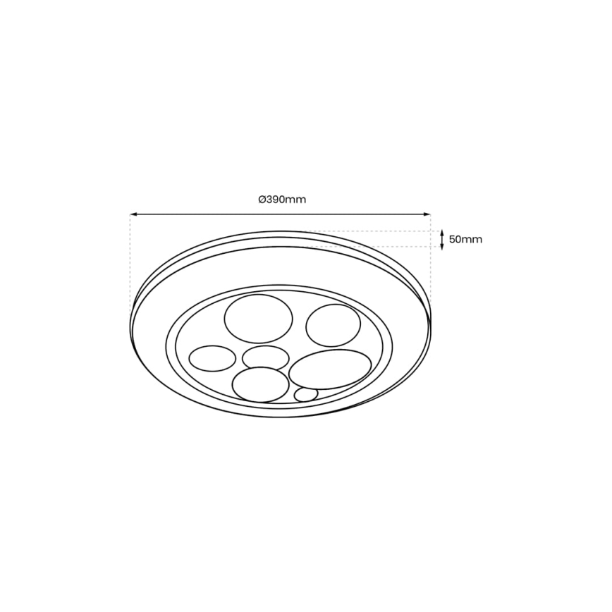 LED Dimmeres mennyezeti lámpa BUBBLES LED/30W/230V 3000-6000K + távirányító