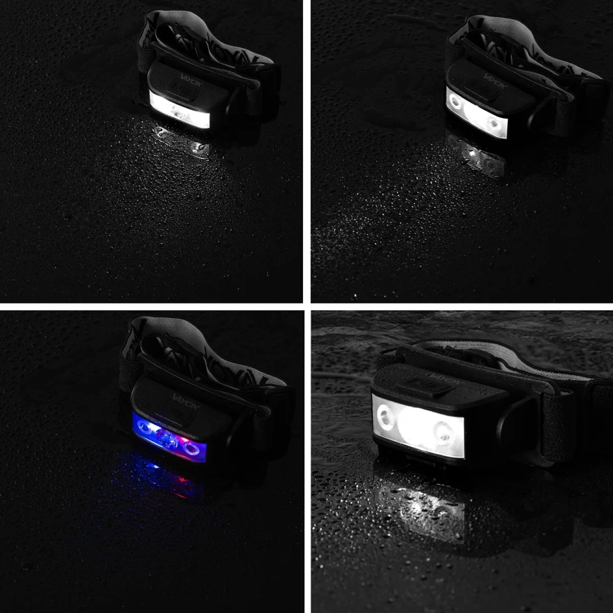 LED állítható fényerejű újratölthető fejlámpa 3xLED/5V IPX4 100 lm 1200 mAh