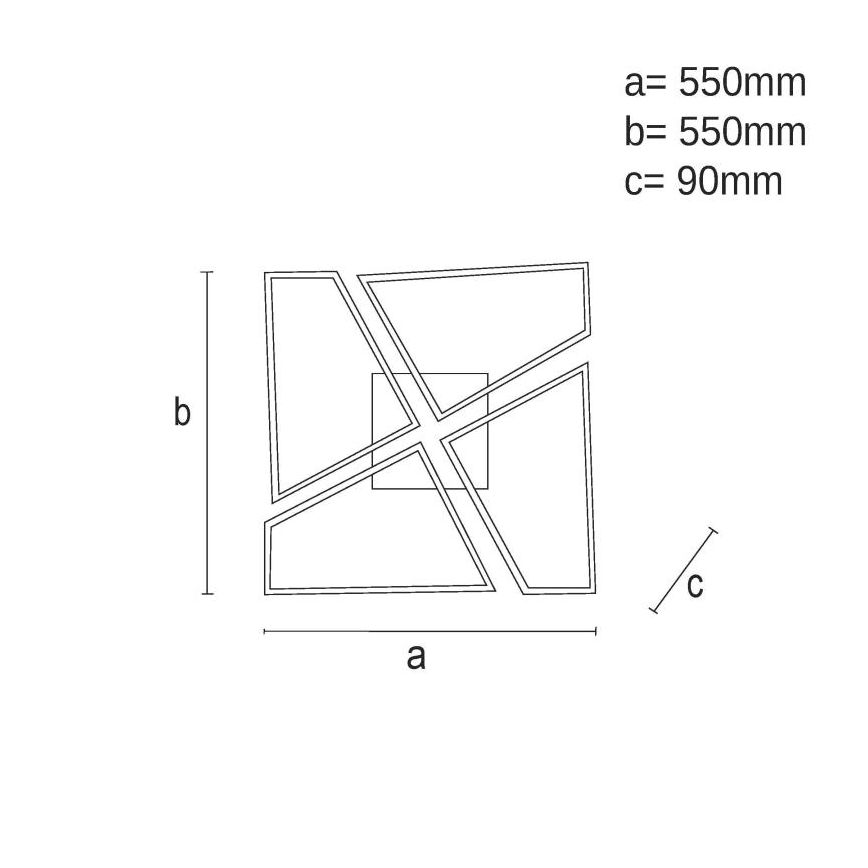 LED Fényerőszabályozható mennyezeti lámpa LED/115W/230V 3000-6500K fekete + távirányító
