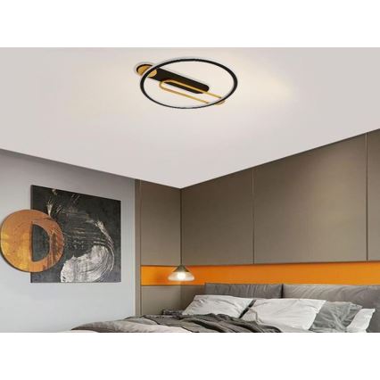 LED Fényerőszabályzós mennyezeti lámpa LED/60W/230V 3000-6500K fekete + távirányító