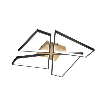 LED Fényerőszabályzós mennyezeti lámpa LED/115W/230V 3000-6500K barna/fekete + távirányító
