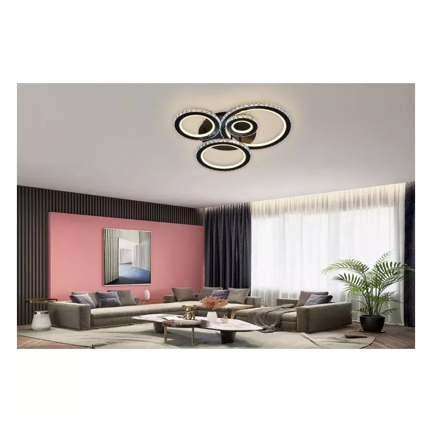 LED Fali mennyezeti lámpa állítható fényerővel LED/120W/230V 3000-6500K + távirányító