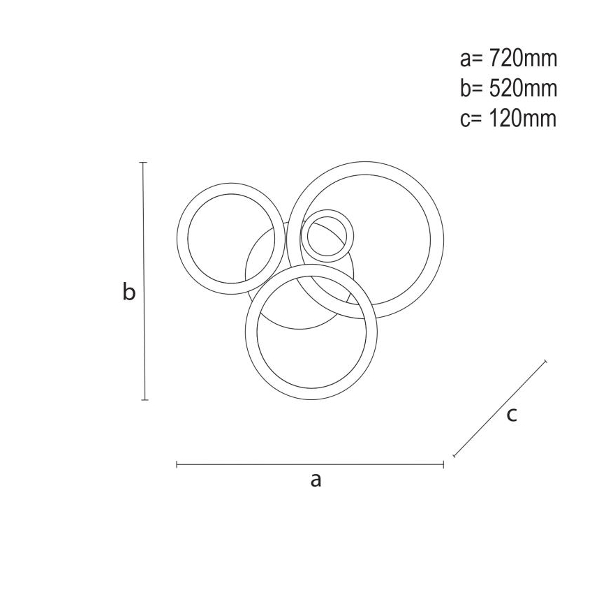 LED Fali mennyezeti lámpa állítható fényerővel LED/120W/230V 3000-6500K + távirányító