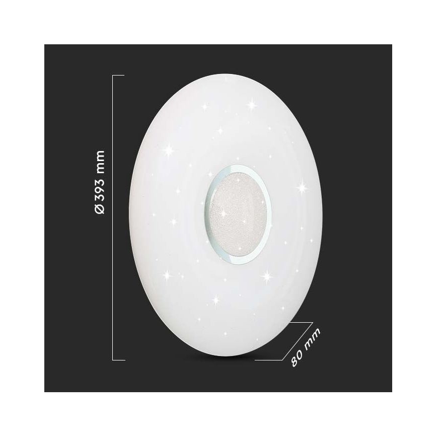 LED Dimmeres mennyezeti lámpa LED/40W/230V 3000/4000/6500K átm. 39 cm + távirányító