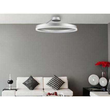 LED állítható fényerejű mennyezeti lámpa LED/40W/230V 3000-6500K matt króm + távirányító