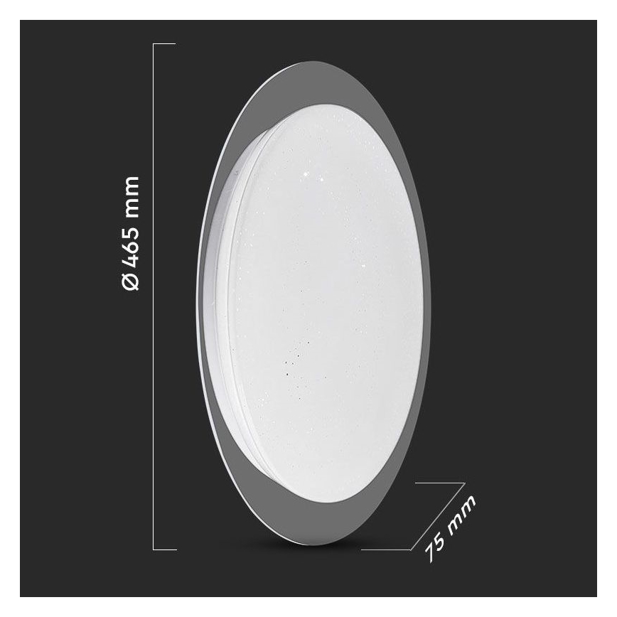 LED Dimmeres mennyezeti lámpa LED/40W/230V 3000K/4000K/6500K átm. 46,5 cm + távirányító
