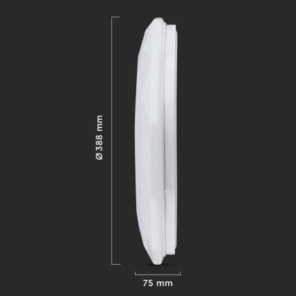 LED Dimmeres mennyezeti lámpa LED/40W/230V 3000K/4000K/6500K átm. 38,8 cm + távirányító