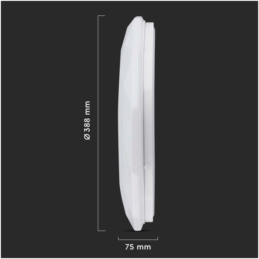 LED Dimmeres mennyezeti lámpa LED/40W/230V 3000K/4000K/6500K átm. 38,8 cm + távirányító