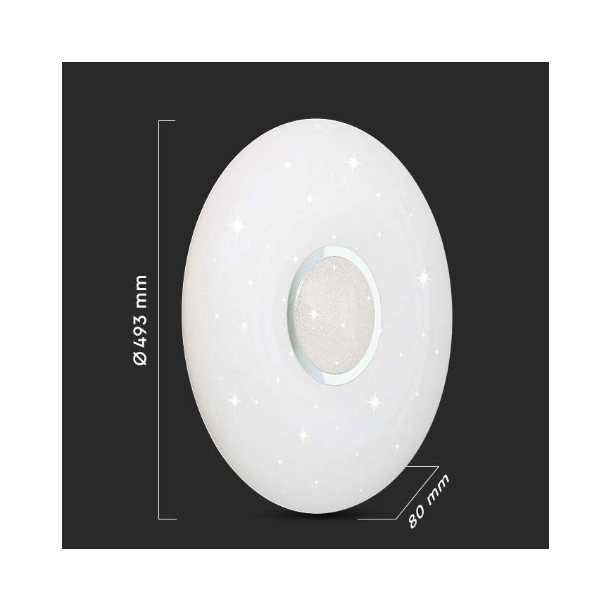 LED Dimmeres mennyezeti lámpa LED/40W/230V 3000K/4000K/6500K átm. 49 cm + távirányító