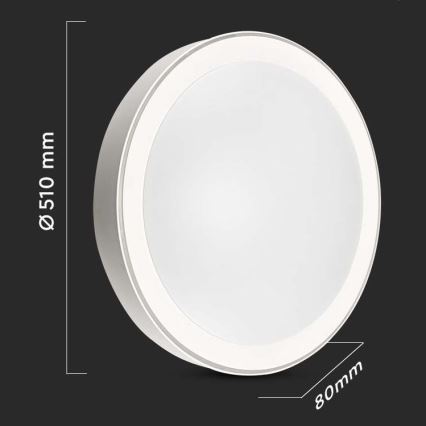 LED Dimmeres mennyezeti lámpa LED/40W/230V 3000K/4000K/6500K átm. 51 cm + távirányító