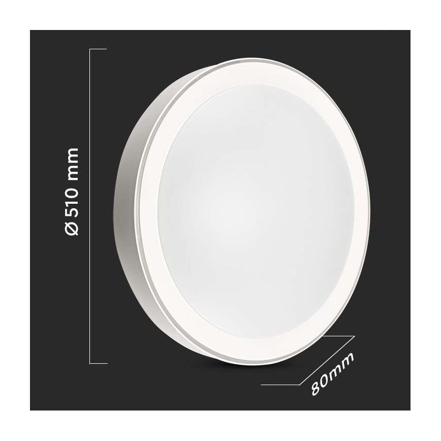 LED Dimmeres mennyezeti lámpa LED/40W/230V 3000K/4000K/6500K átm. 51 cm + távirányító