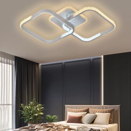 LED Fényerőszabályzós mennyezeti lámpa LED/55W/230V 3000-6500K + távirányító