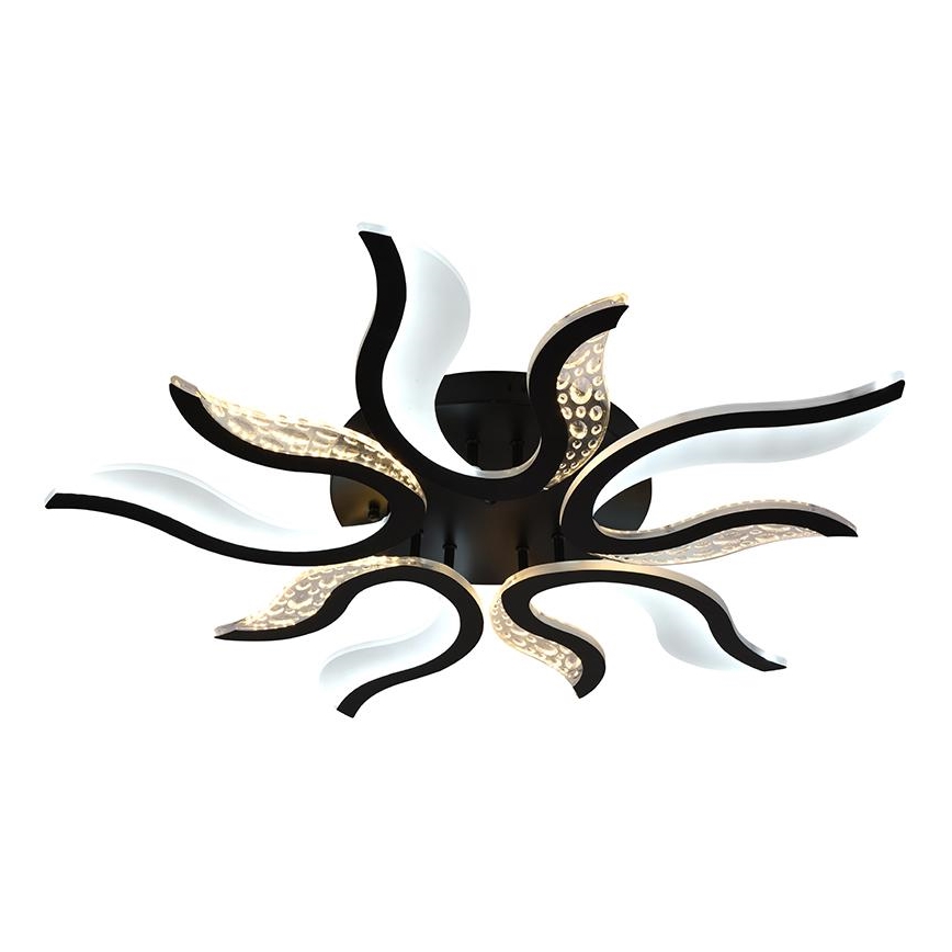 LED Fali mennyezeti lámpa, állítható fényerővel LED/65W/230V 3000-6500K fekete + távirányító