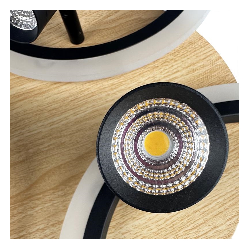 LED Fényerőszabályozható mennyezeti lámpa LED/70W/230V 3000-6500K fekete/barna + távirányító